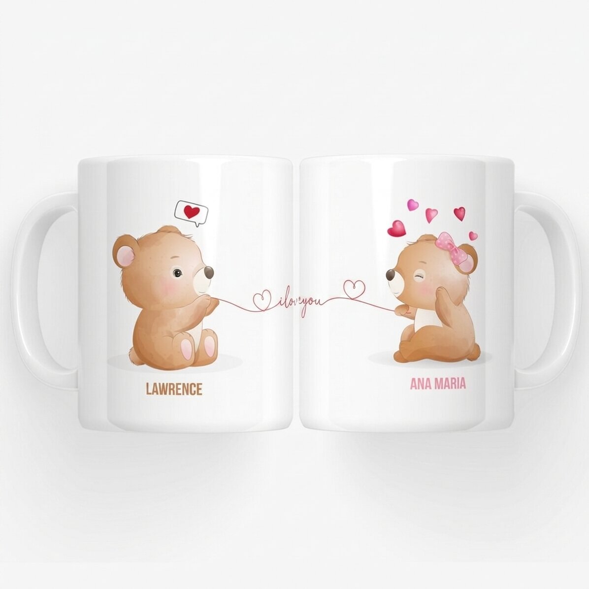 Tazza personalizzata con scritta - Orsetti innamorati