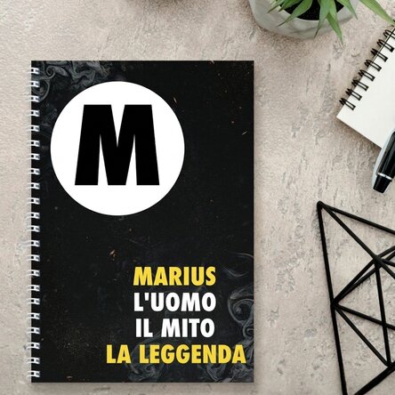 Quaderno personalizzato con testo - The Legend
