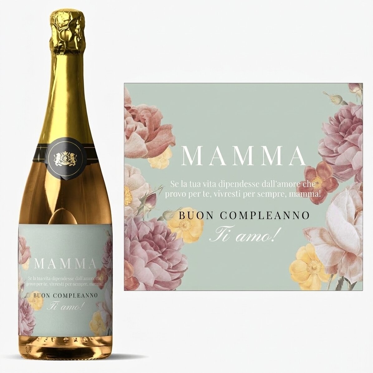 Spumante personalizzato con dedica - Cara mamma