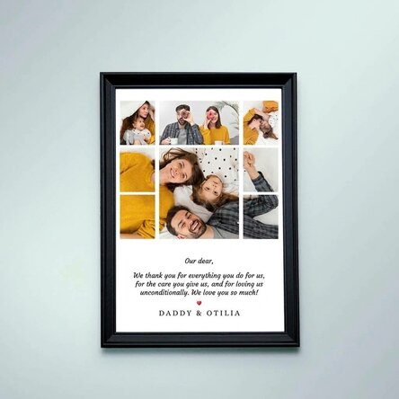 Cornice personalizzata con collage di foto e testo - A4