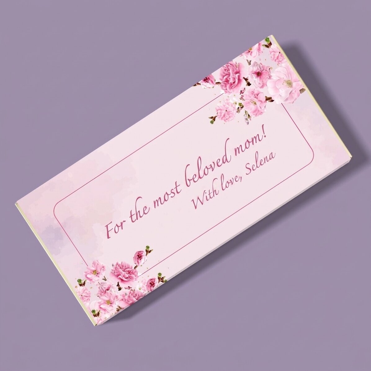 Cioccolato personalizzato con scritta - Cherry Blossom