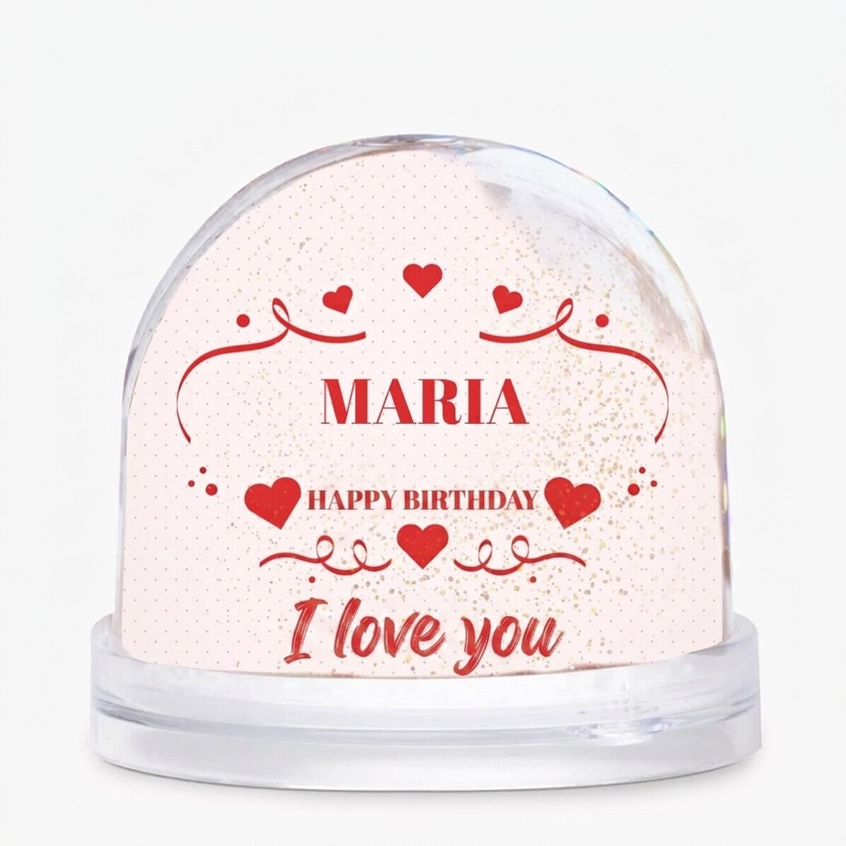 Sfera da scrivania personalizzata con foto e testo - La festa dell