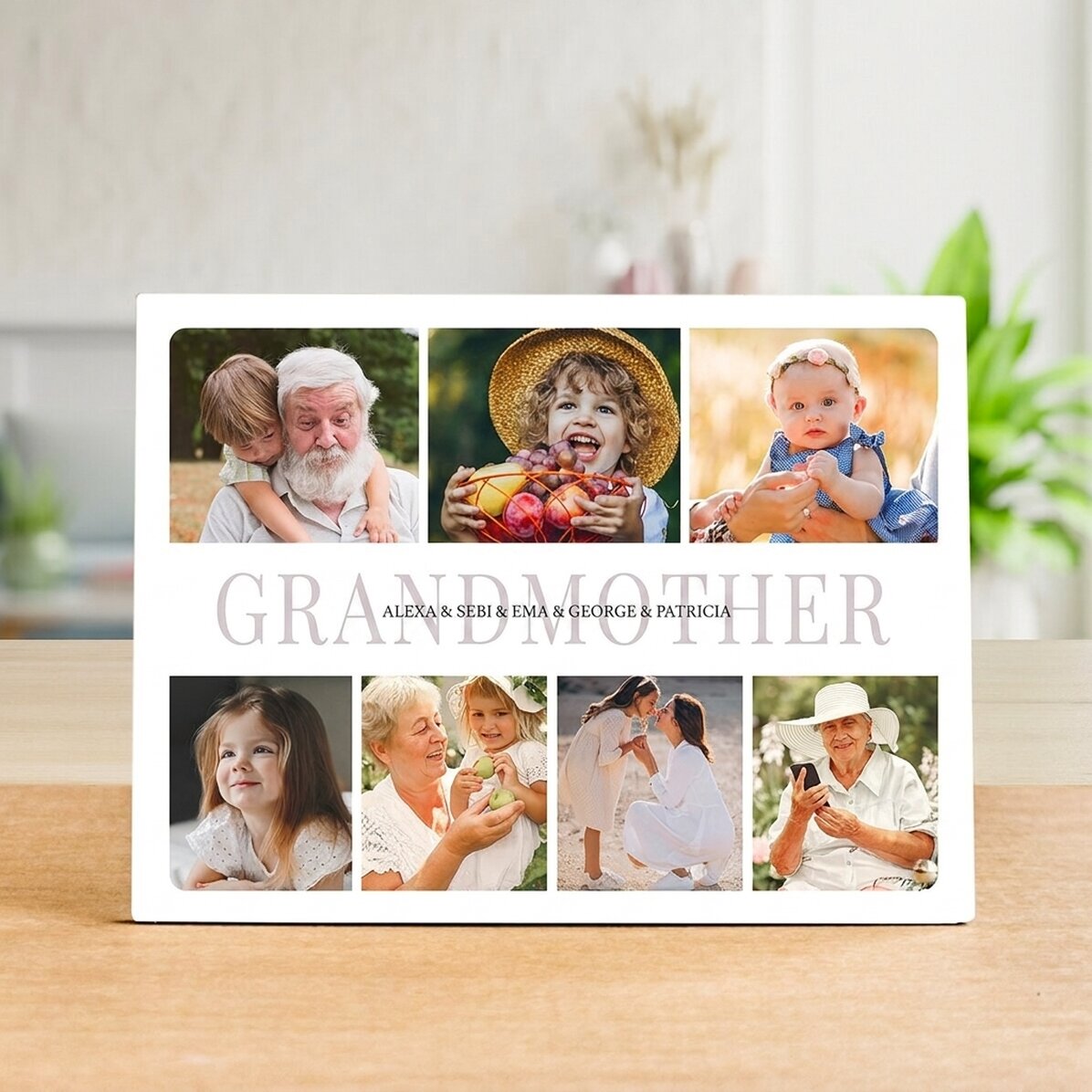 Cornice da scrivania personalizzata con 7 foto - Nonna