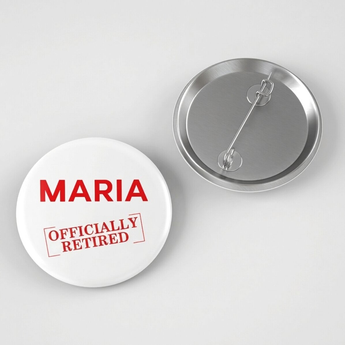 Distintivo personalizzato con nome - Funzionario in pensione
