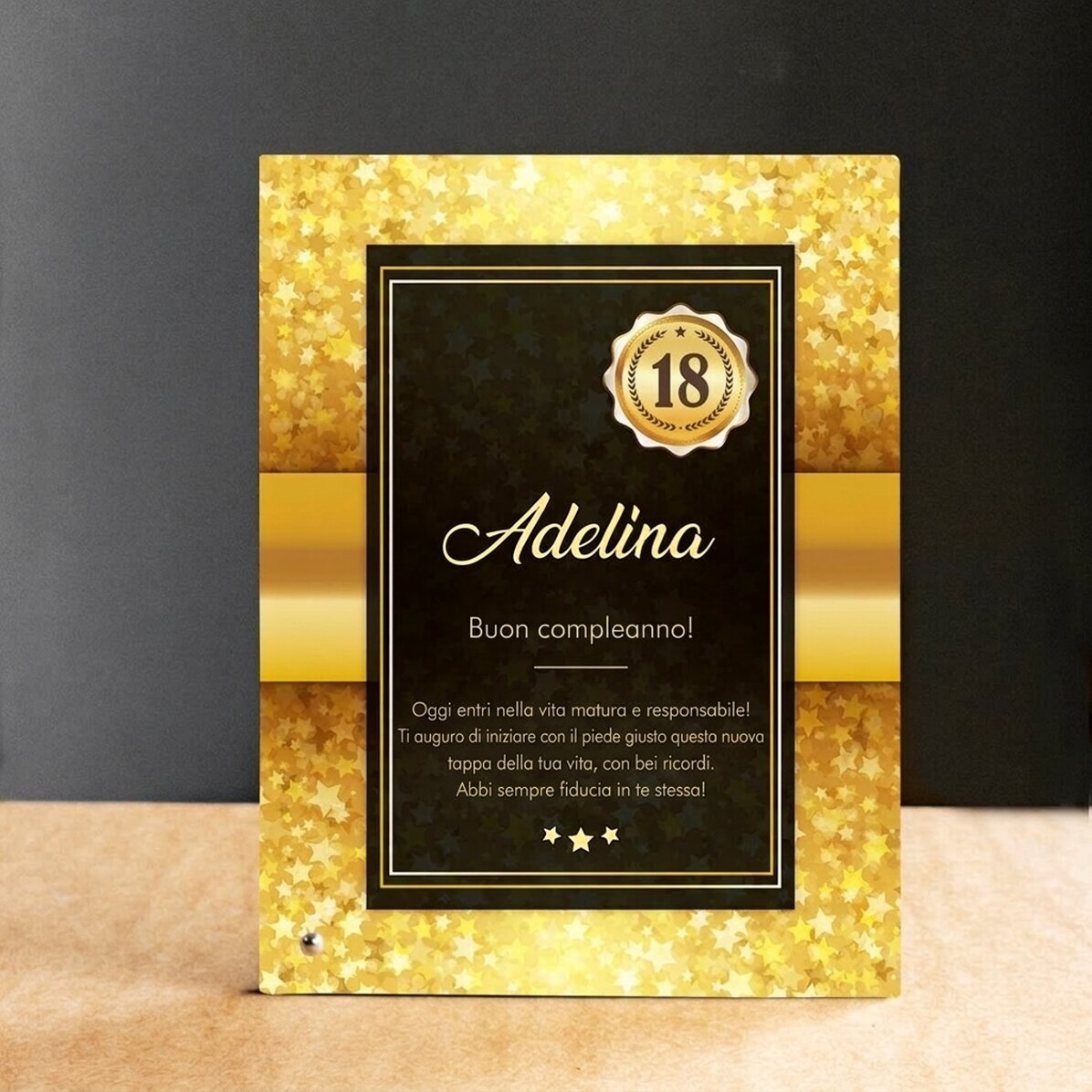Cornice da scrivania personalizzata con scritta - Anniversario
