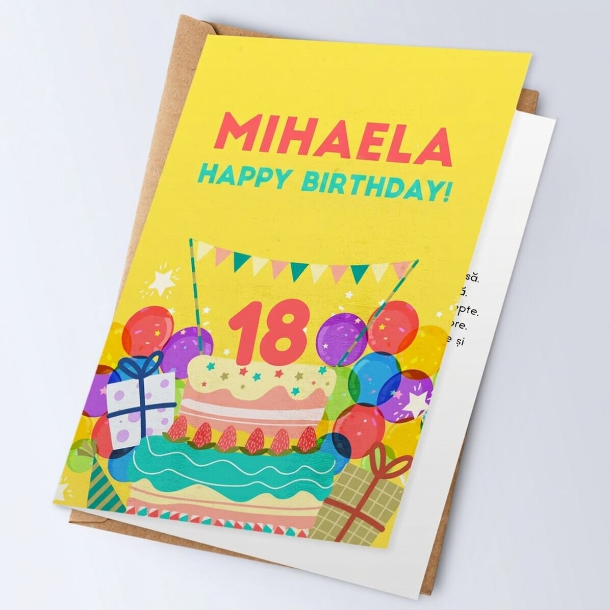 Biglietto di auguri personalizzato con testo - Buon compleanno!