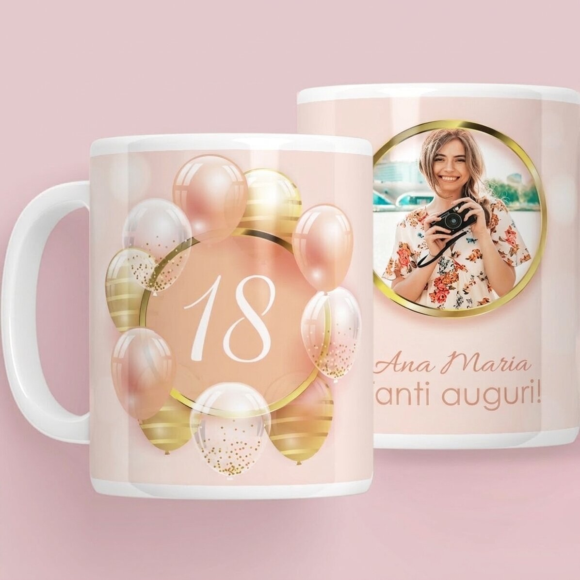 Tazza personalizzata con foto e testo - Majorat