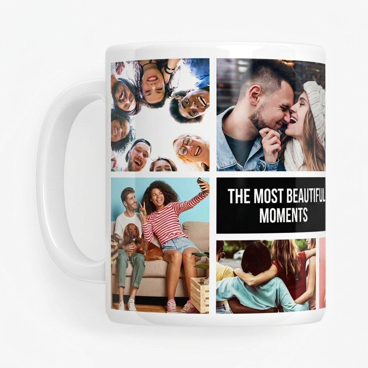 Tazza personalizzata con 8 foto e testo - I ricordi più belli
