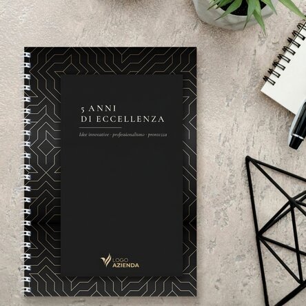 Quaderno personalizzato con testo - Anniversario del marchio