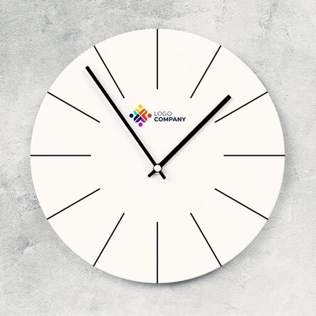 Orologio personalizzato con logo - Bianco
