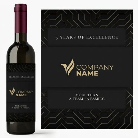 Vino personalizzato con logo e testo