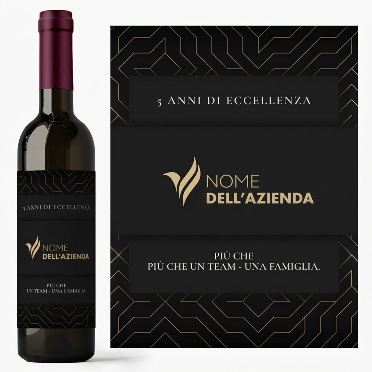 Vino personalizzato con logo e testo