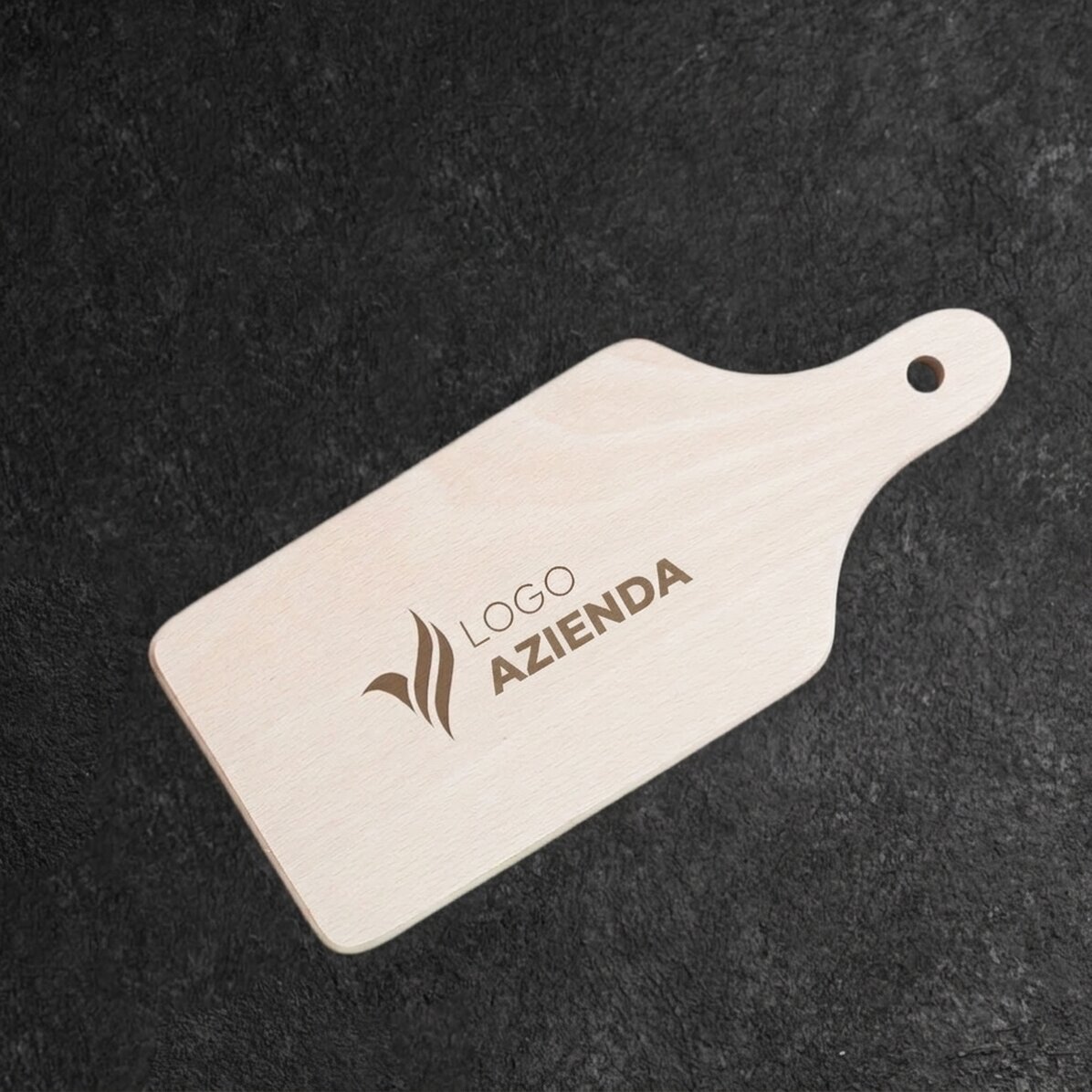 Mini tagliere personalizzato con logo al centro