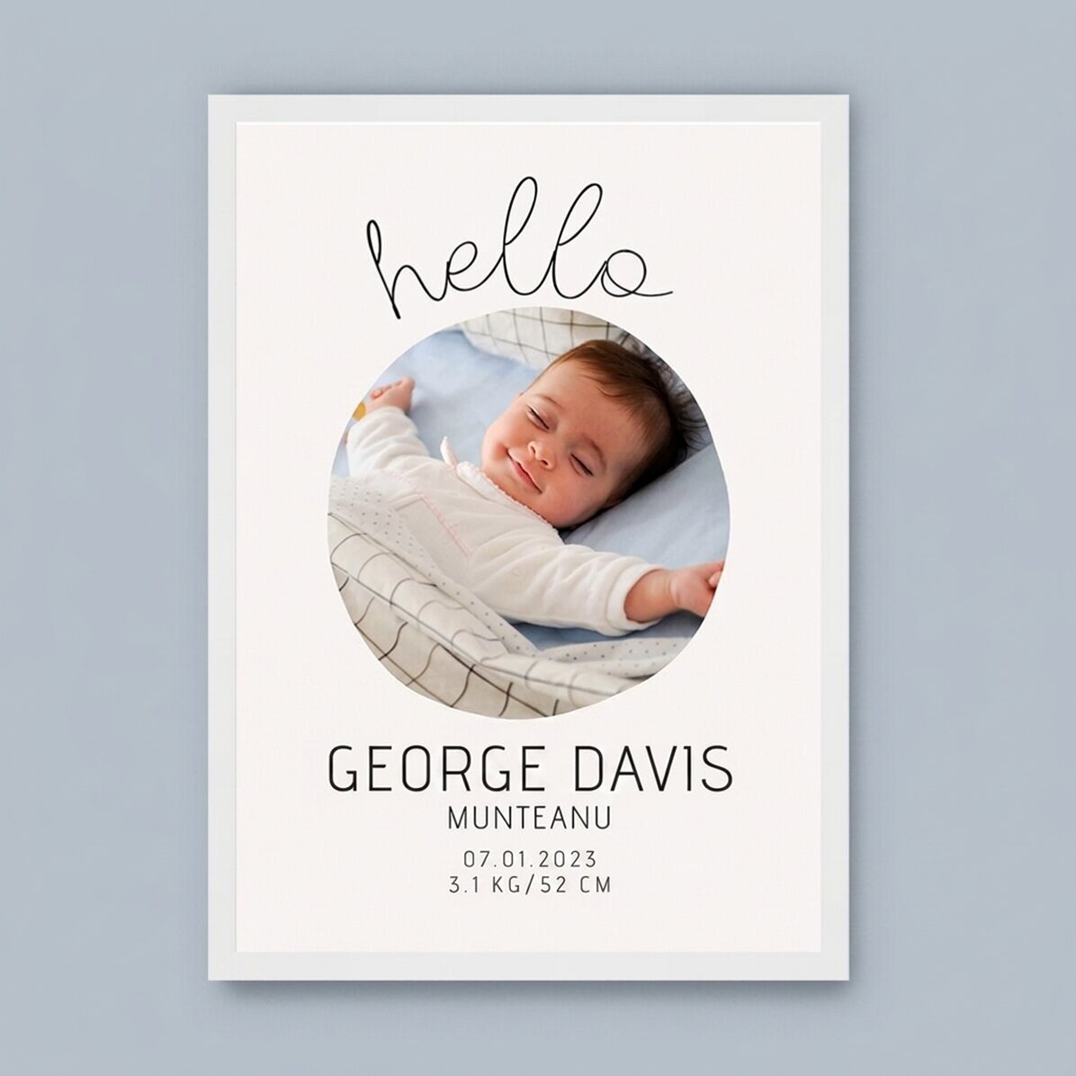 Quadro personalizzato con testo e foto - Hello to you
