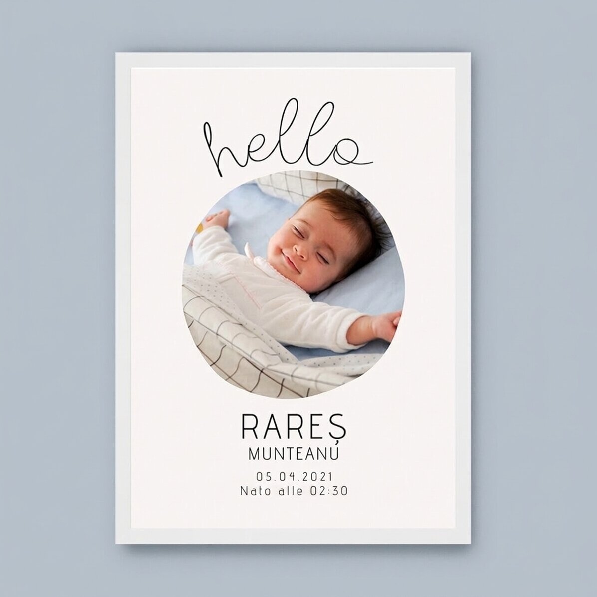 Quadro personalizzato con testo e foto - Hello to you
