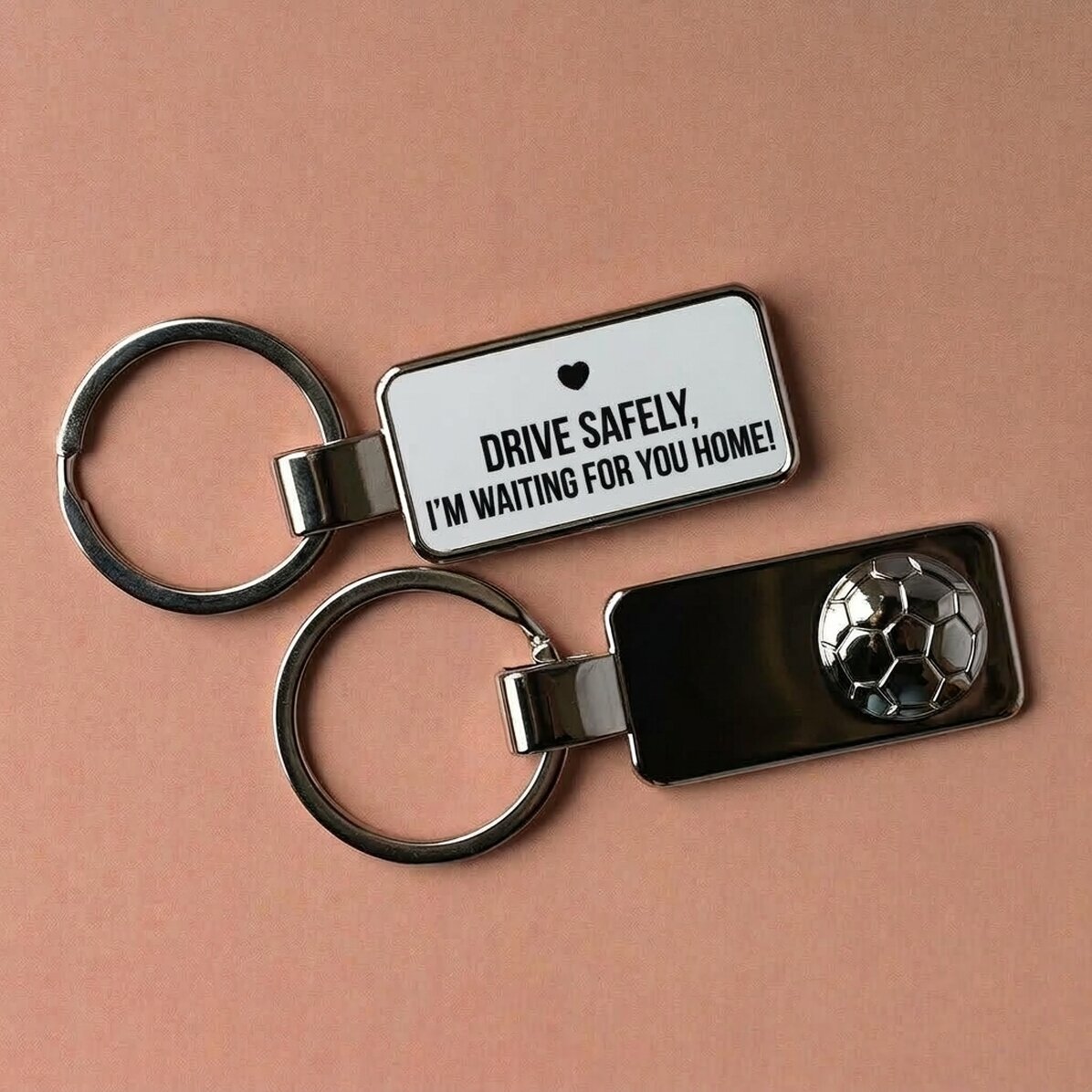 Portachiavi personalizzato con scritta - modello calcio