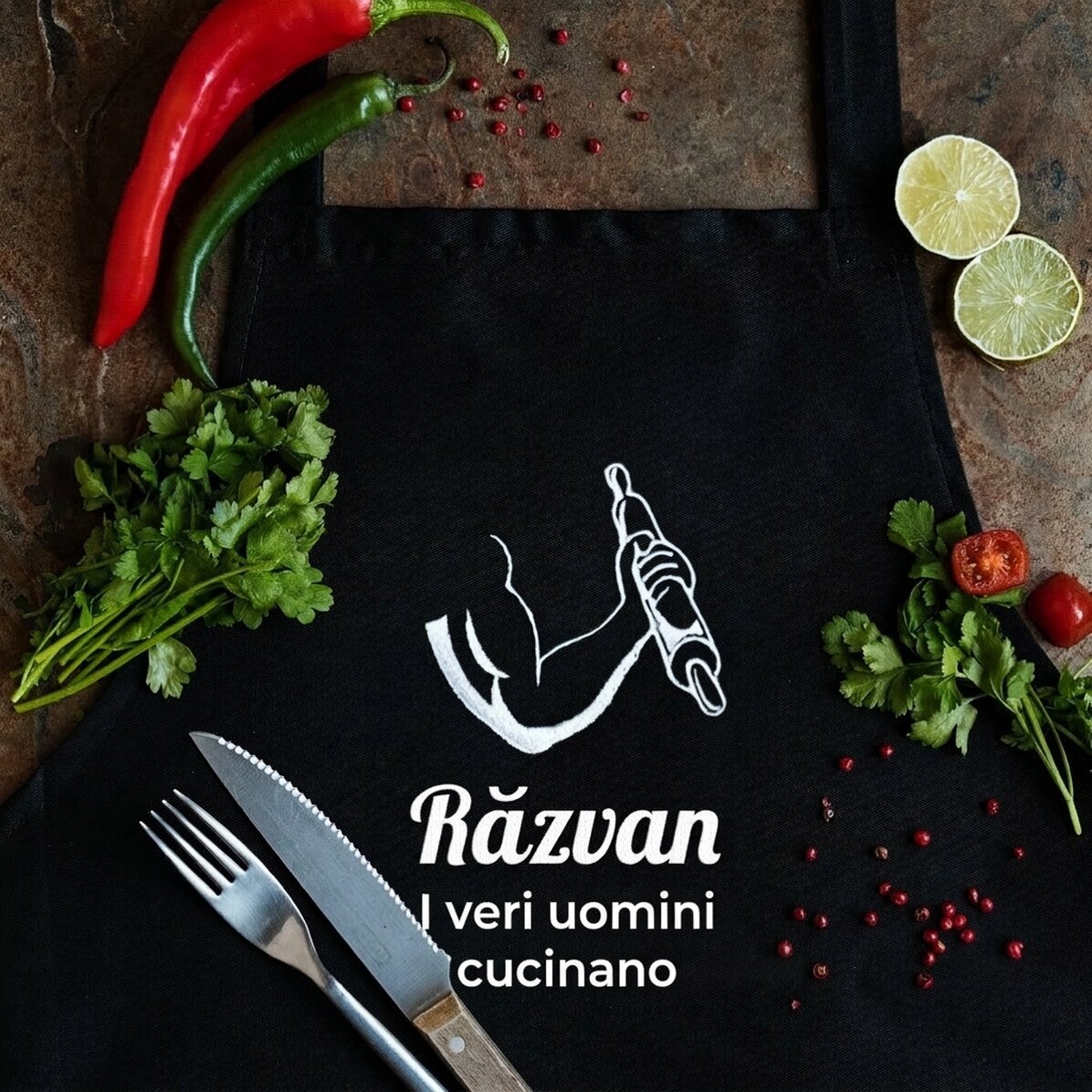 Set personalizzato con scritta - Sport in cucina