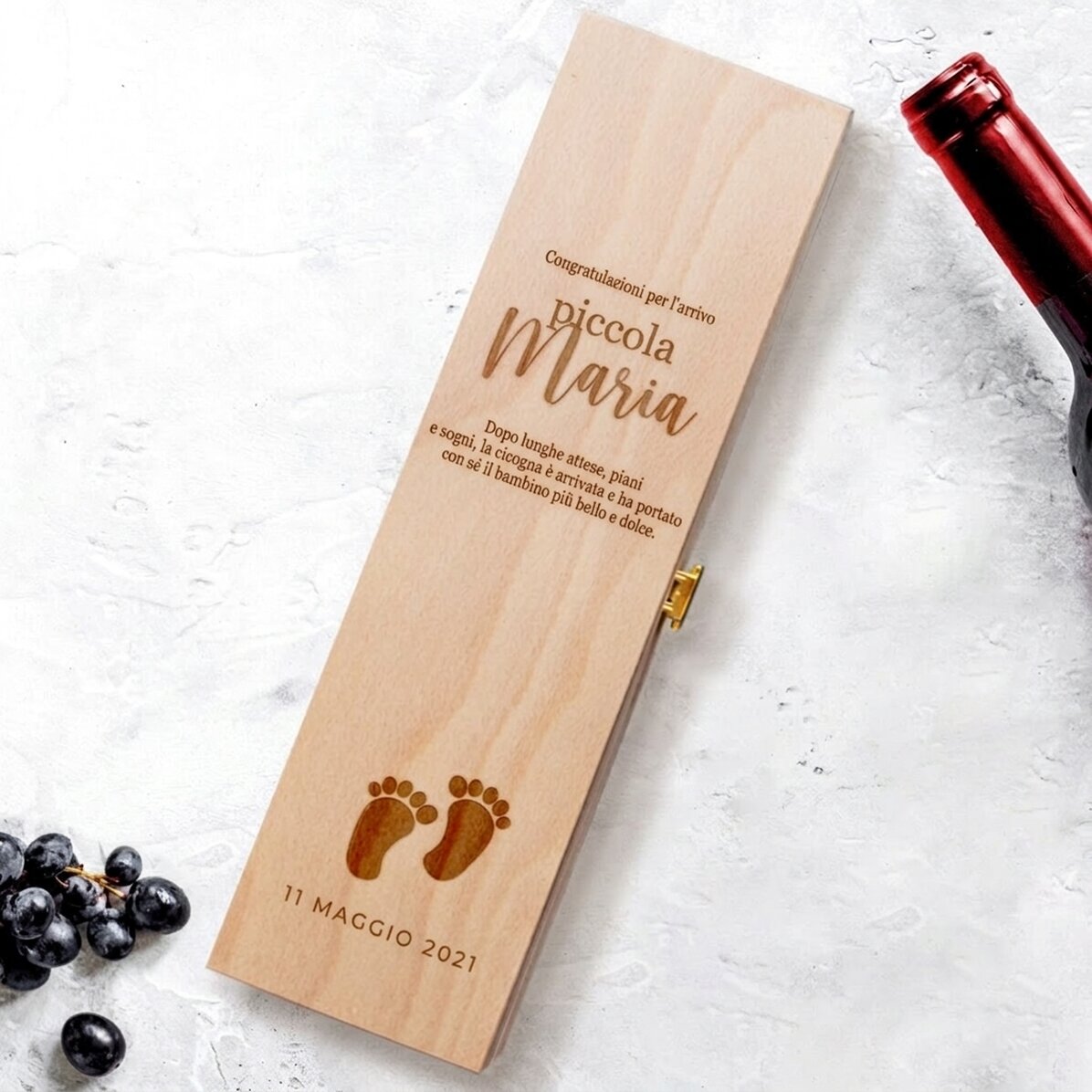 Scatola per vino personalizzata - Il miracolo della vita
