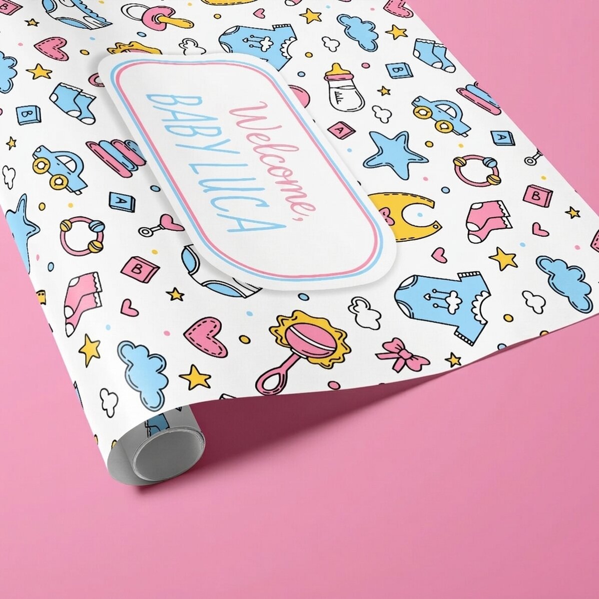 Carta da regalo personalizzata con scritta - New baby