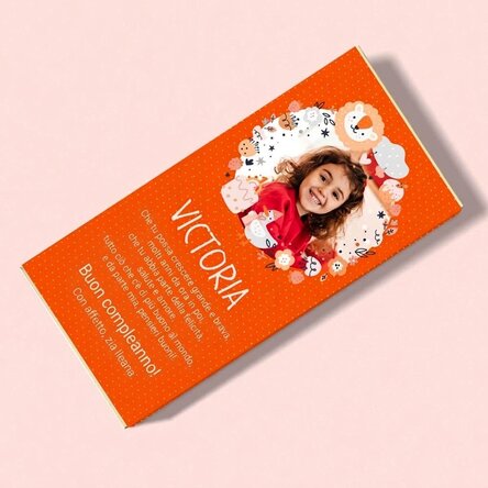 Cioccolato personalizzato con dedica per bambini - Simpatici animaletti