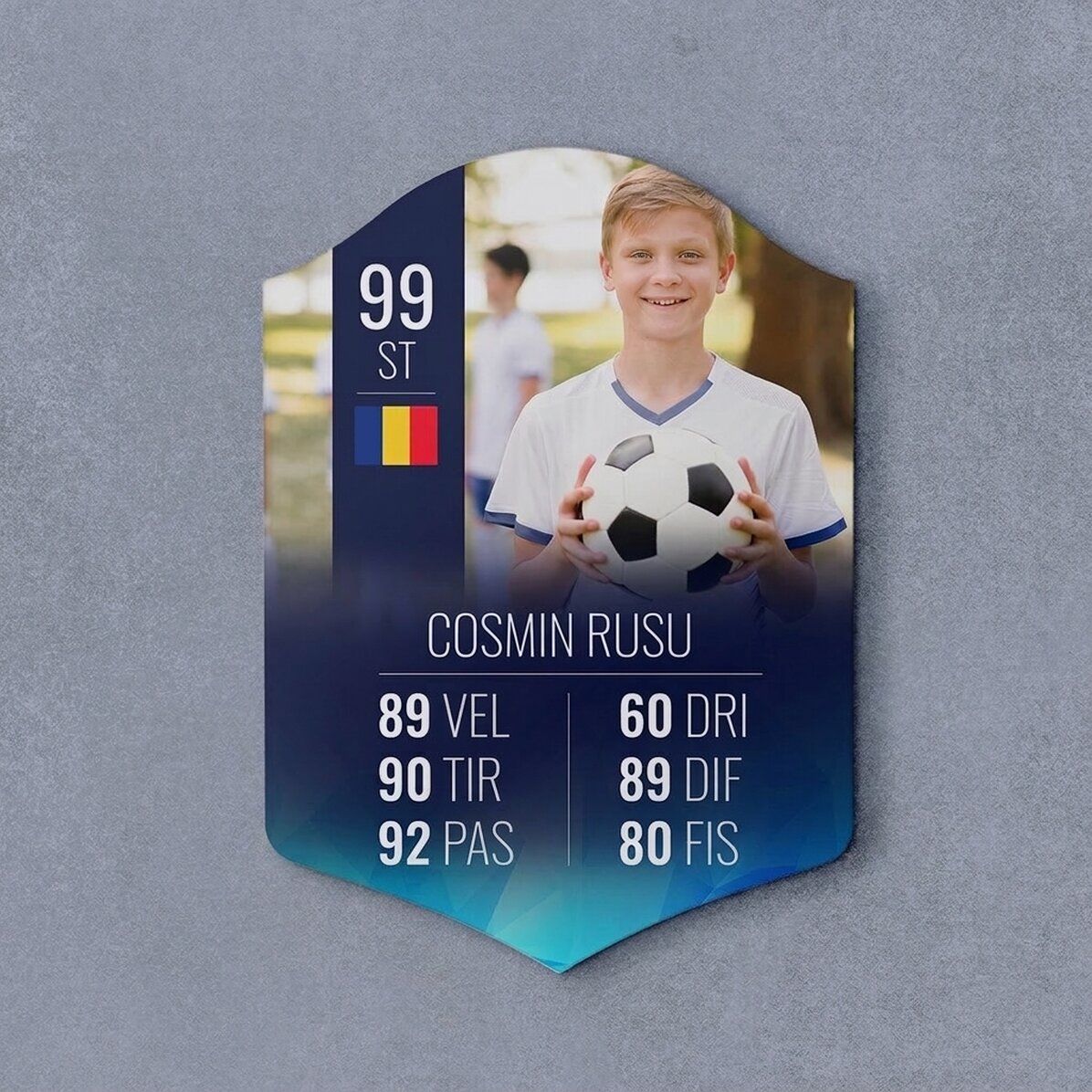 Tessera FIFA personalizzata con foto e statistiche - Calciatore