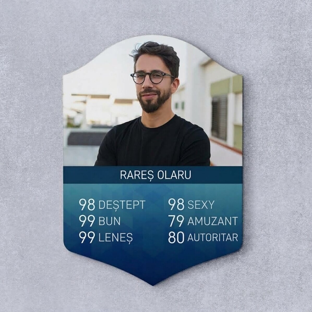 Scheda FIFA personalizzata con foto e statistiche - Descrizione della persona