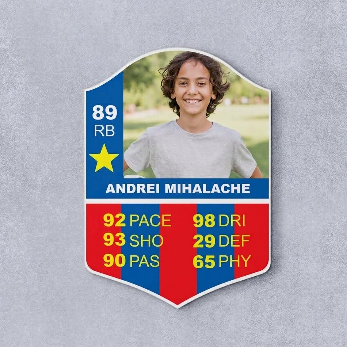 Scheda FIFA personalizzata con foto e statistiche - SB