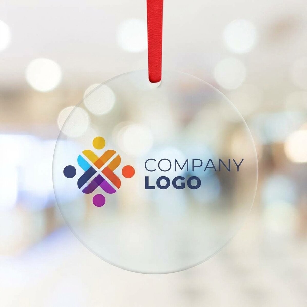 Ornamento rotondo personalizzato con logo