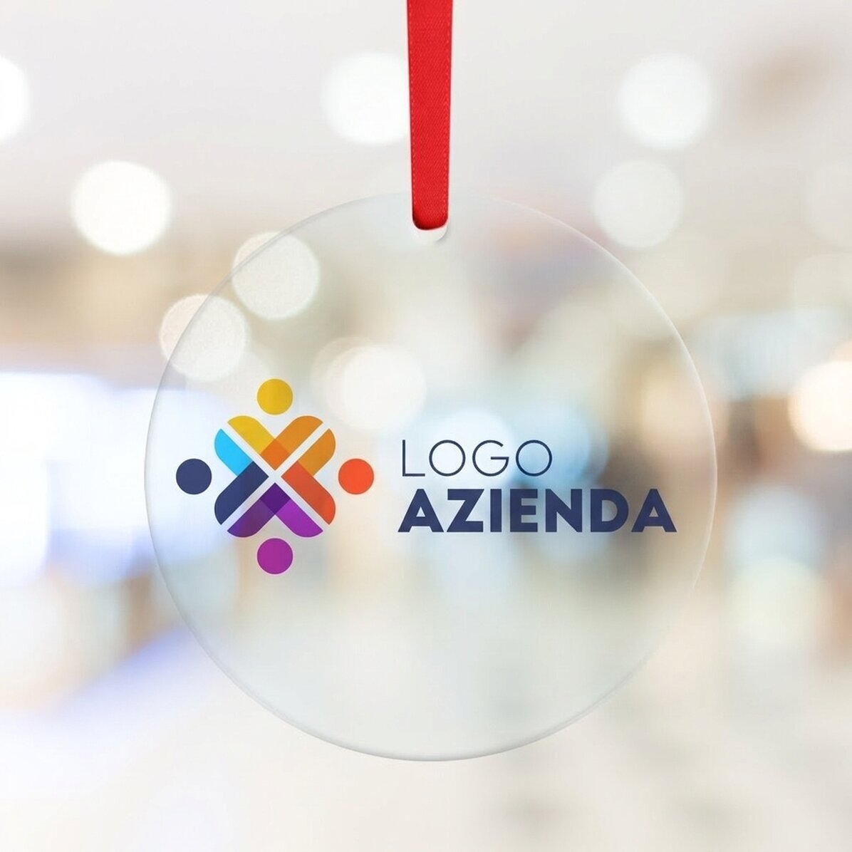 Ornamento rotondo personalizzato con logo