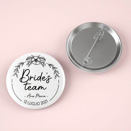 Spilla personalizzata con testo - Bride
