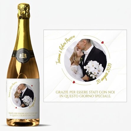 Spumante personalizzato con testo e foto - Our Wedding
