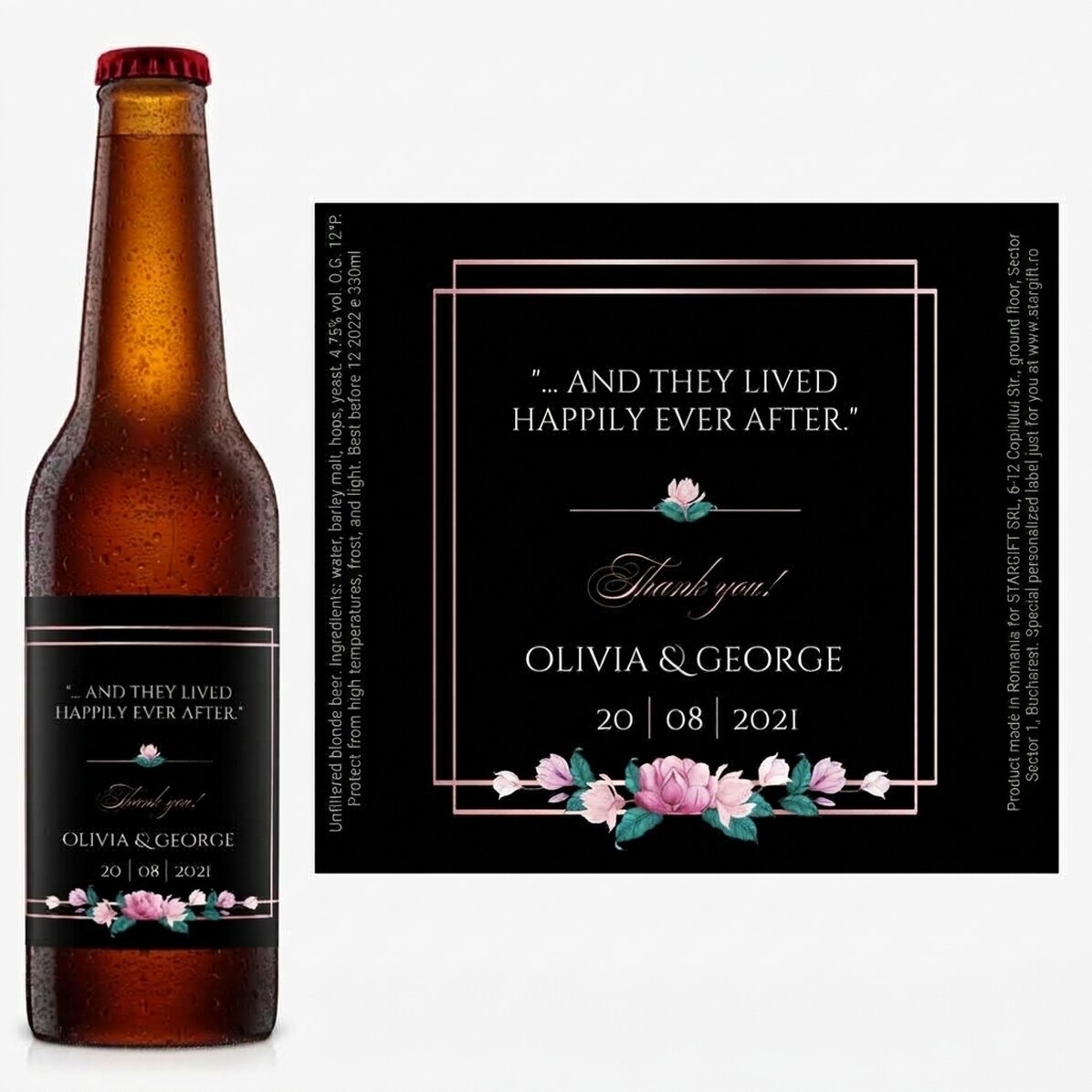 Birra personalizzata con scritta - Matrimonio