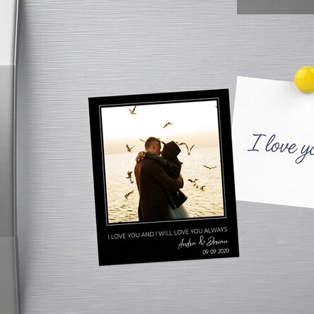Magnete personalizzato 10x12 cm con foto e testo - Memories