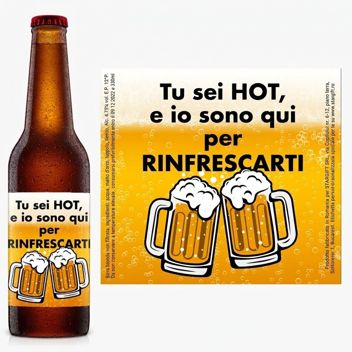 Birra personalizzata con scritta - Hot