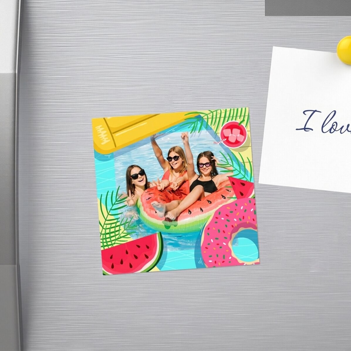 Magnete 10x10 personalizzato con una foto - Summer time!