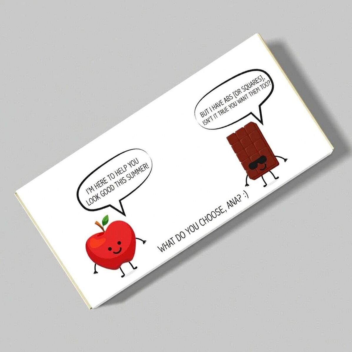 Cioccolato personalizzato con scritta - Versus