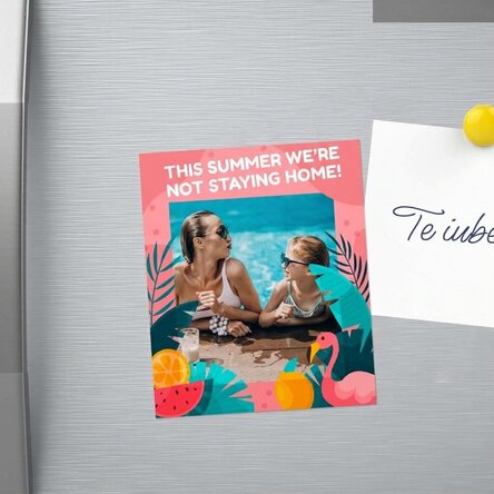 Magnete personalizzato 10x12 cm con foto e testo - Summer fun