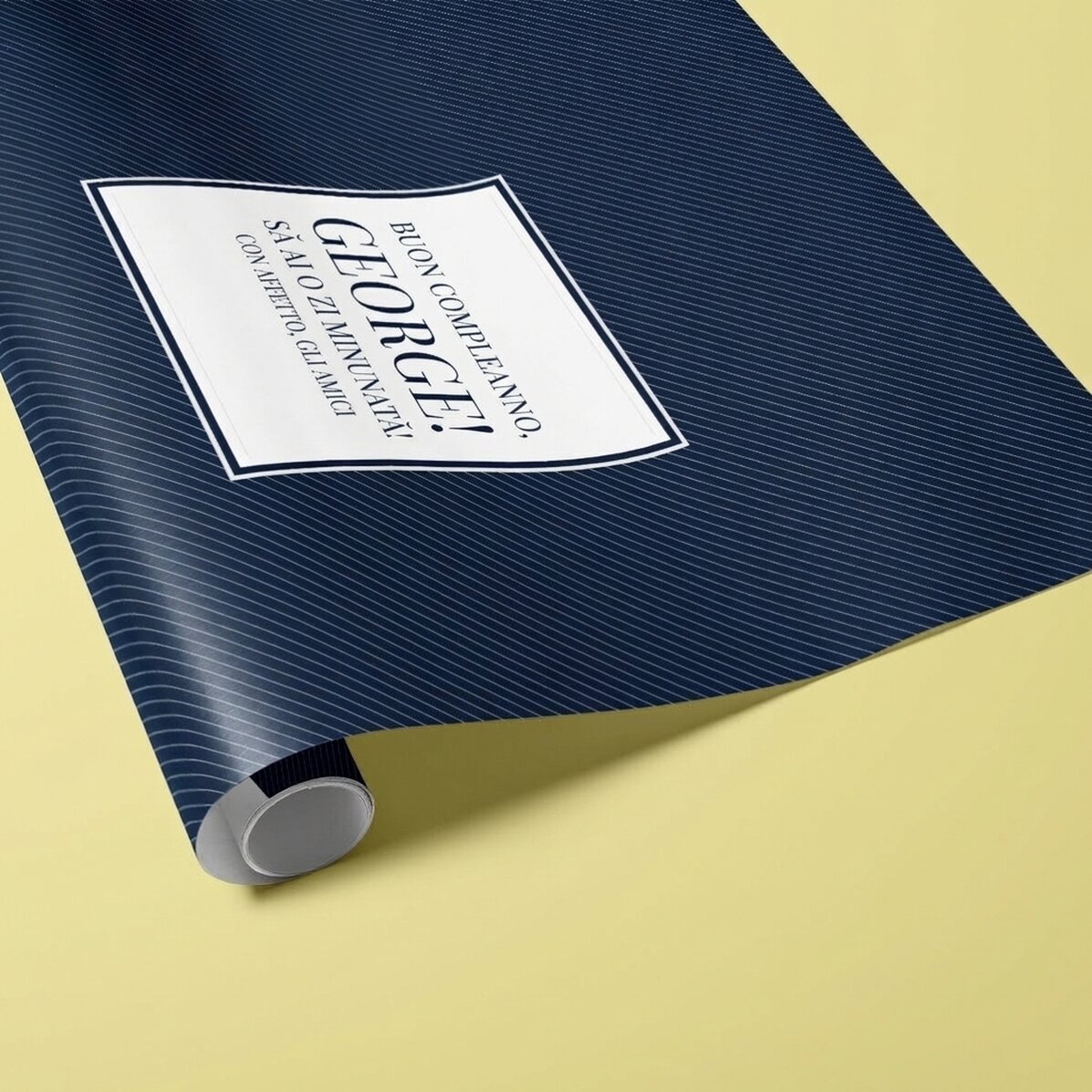 Carta da regalo personalizzata con testo - Blu scuro
