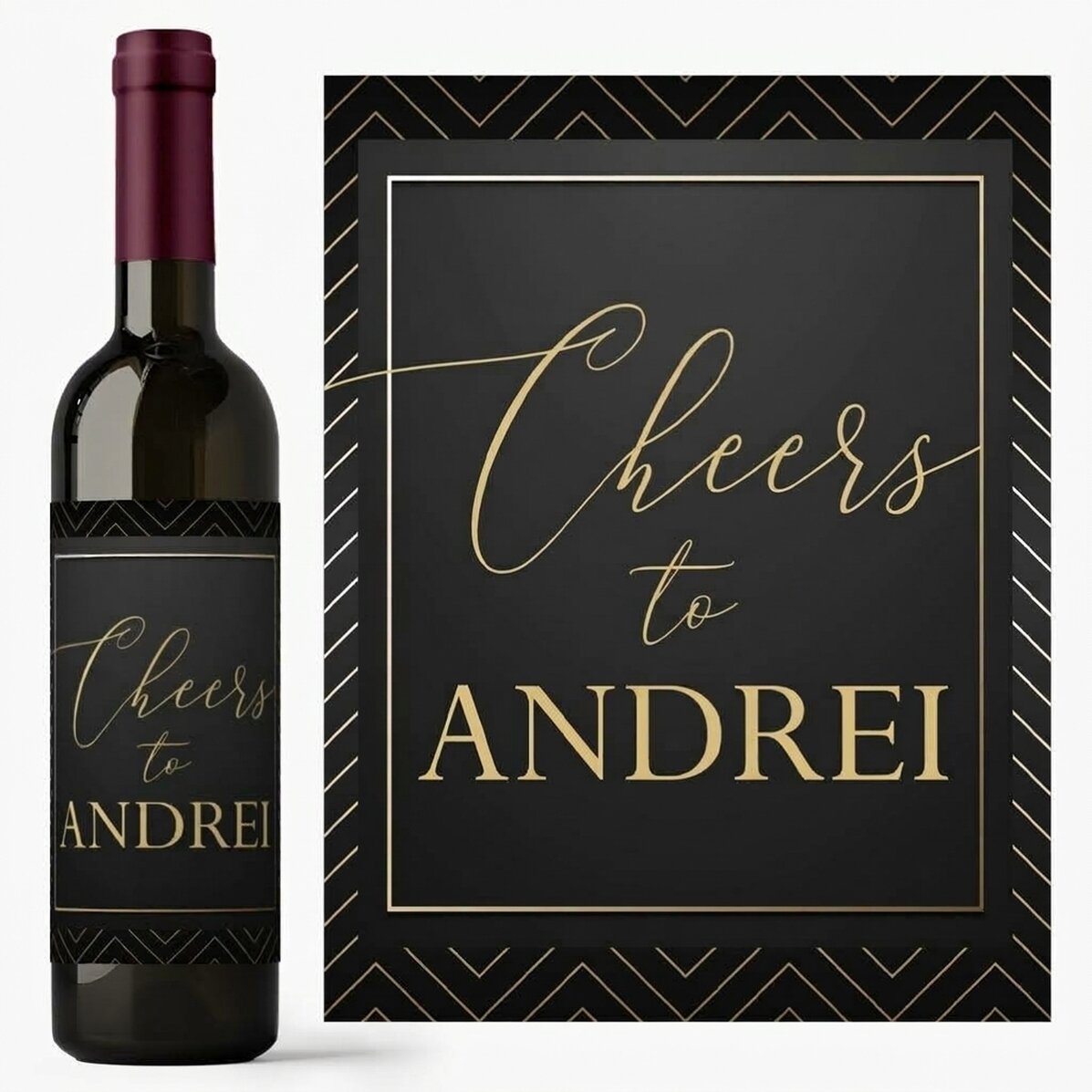 Vino personalizzato con scritta - Cheers to