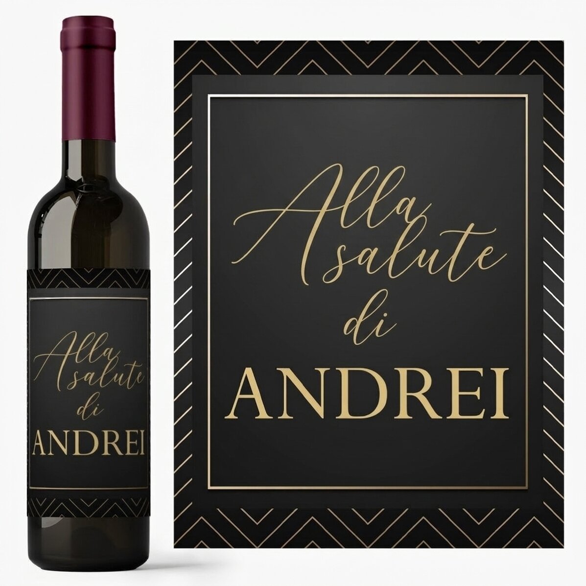 Vino personalizzato con scritta - Cheers to