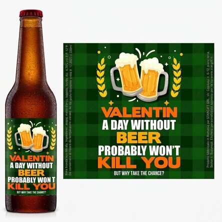 Birra personalizzata con scritta - Beer won't