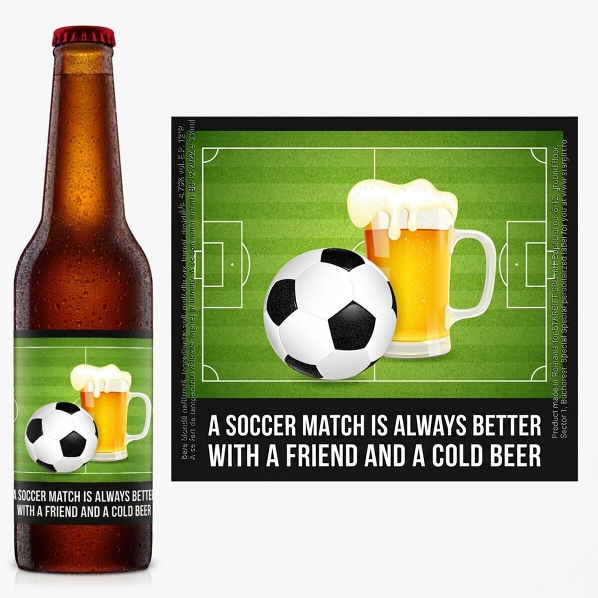 Birra personalizzata con scritta - Calcio