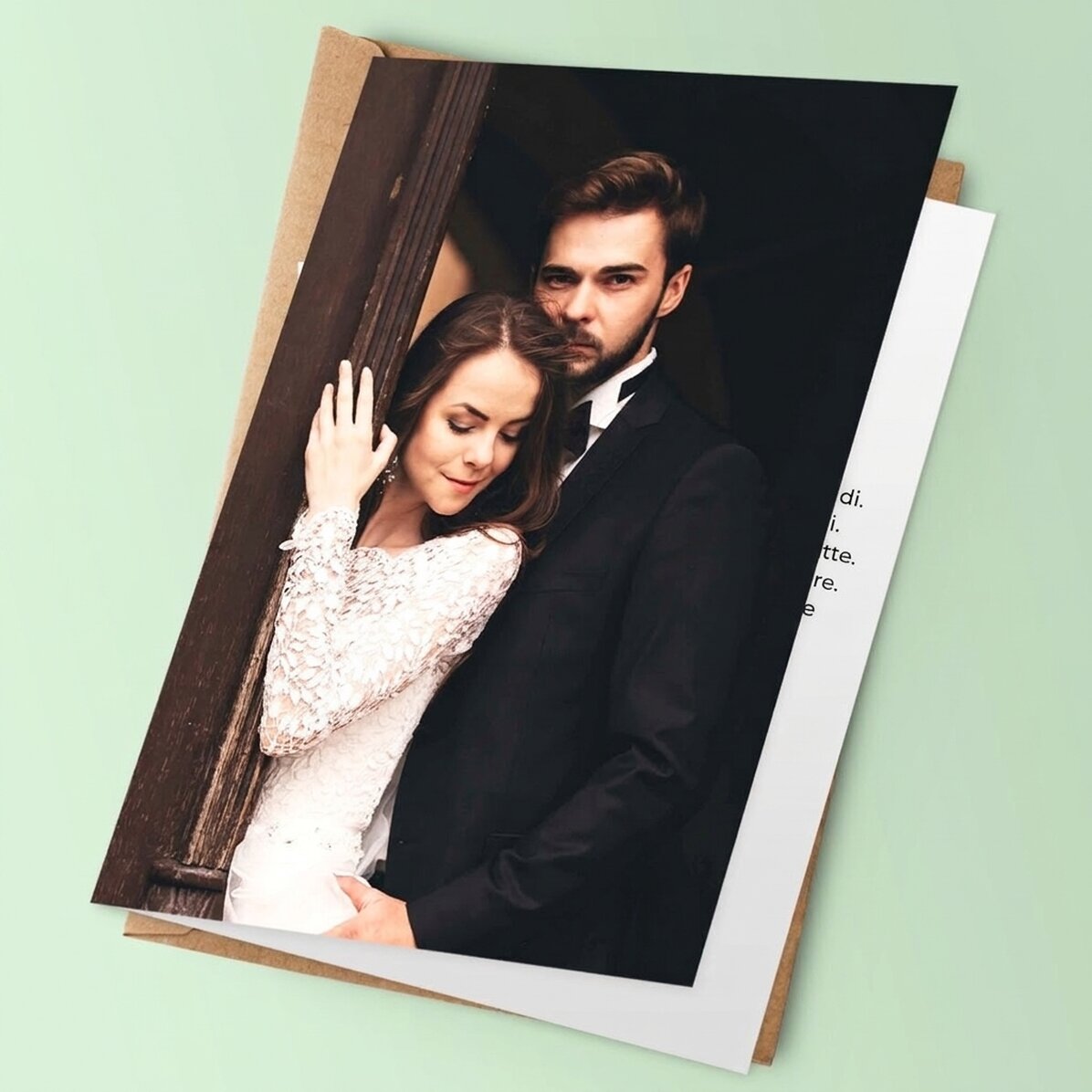Biglietto di auguri personalizzato con una foto in formato orizzontale