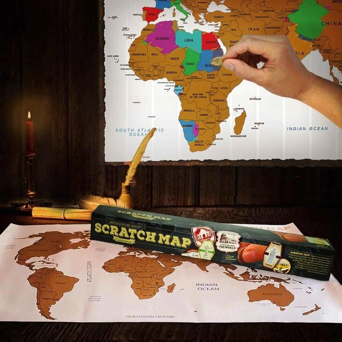 Mappa del mondo da grattare