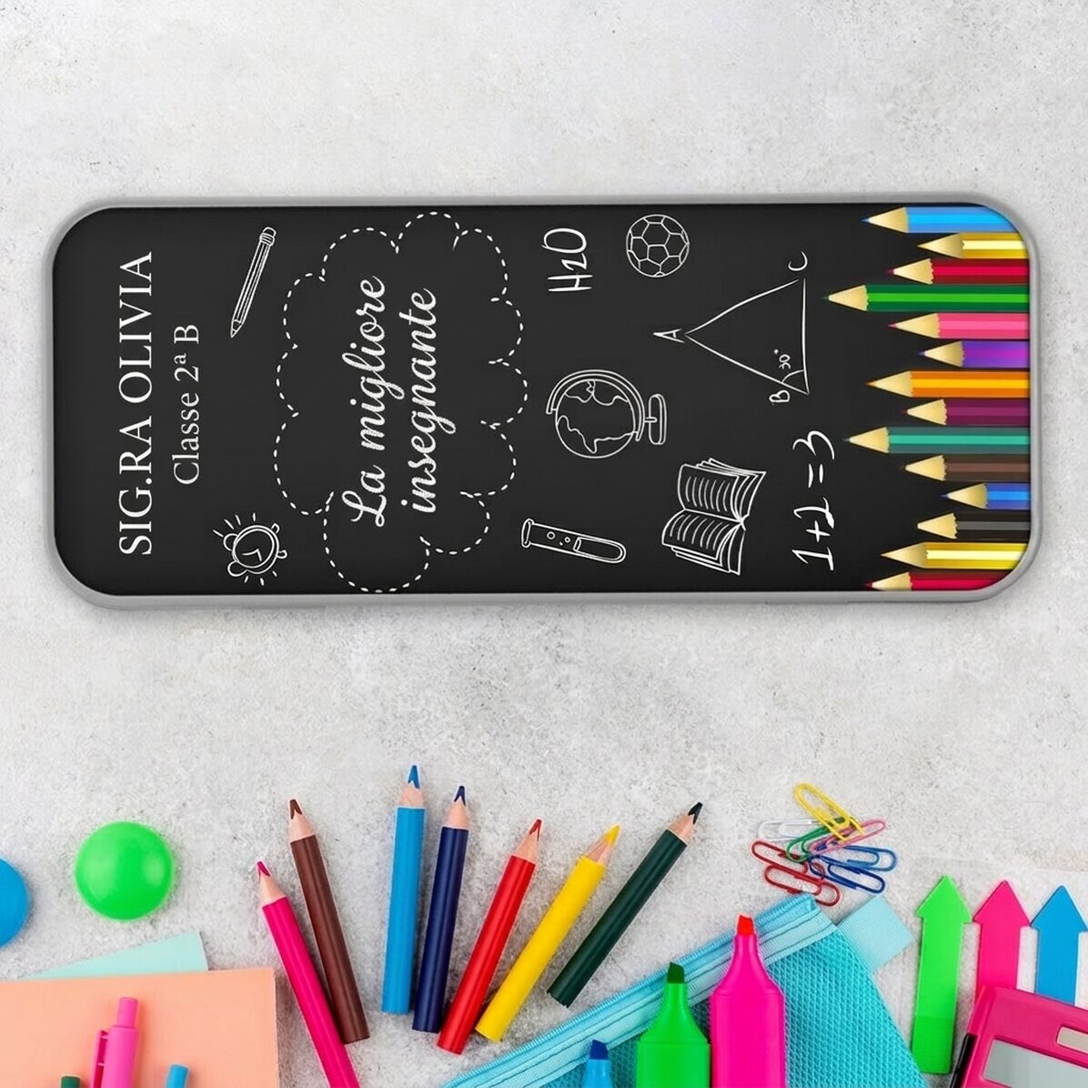 Astuccio personalizzato con scritta - Best teacher