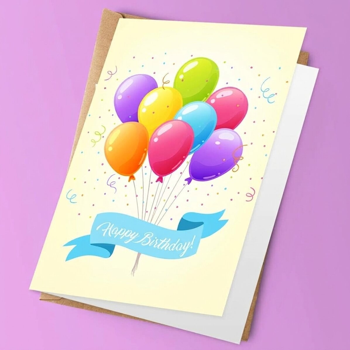 Biglietto di auguri personalizzato - Palloncini colorati