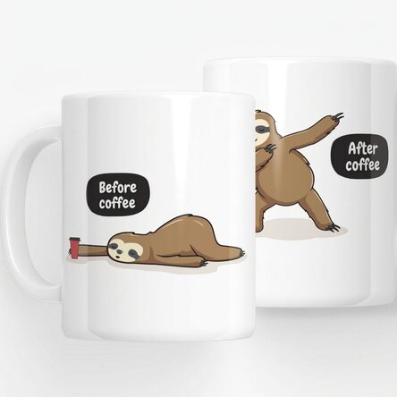 Tazza personalizzata - Prima e dopo il caffè