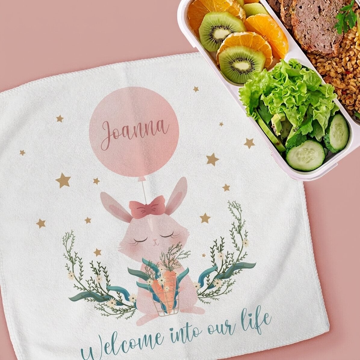 Asciugamano personalizzato con nome - Welcome, babygirl
