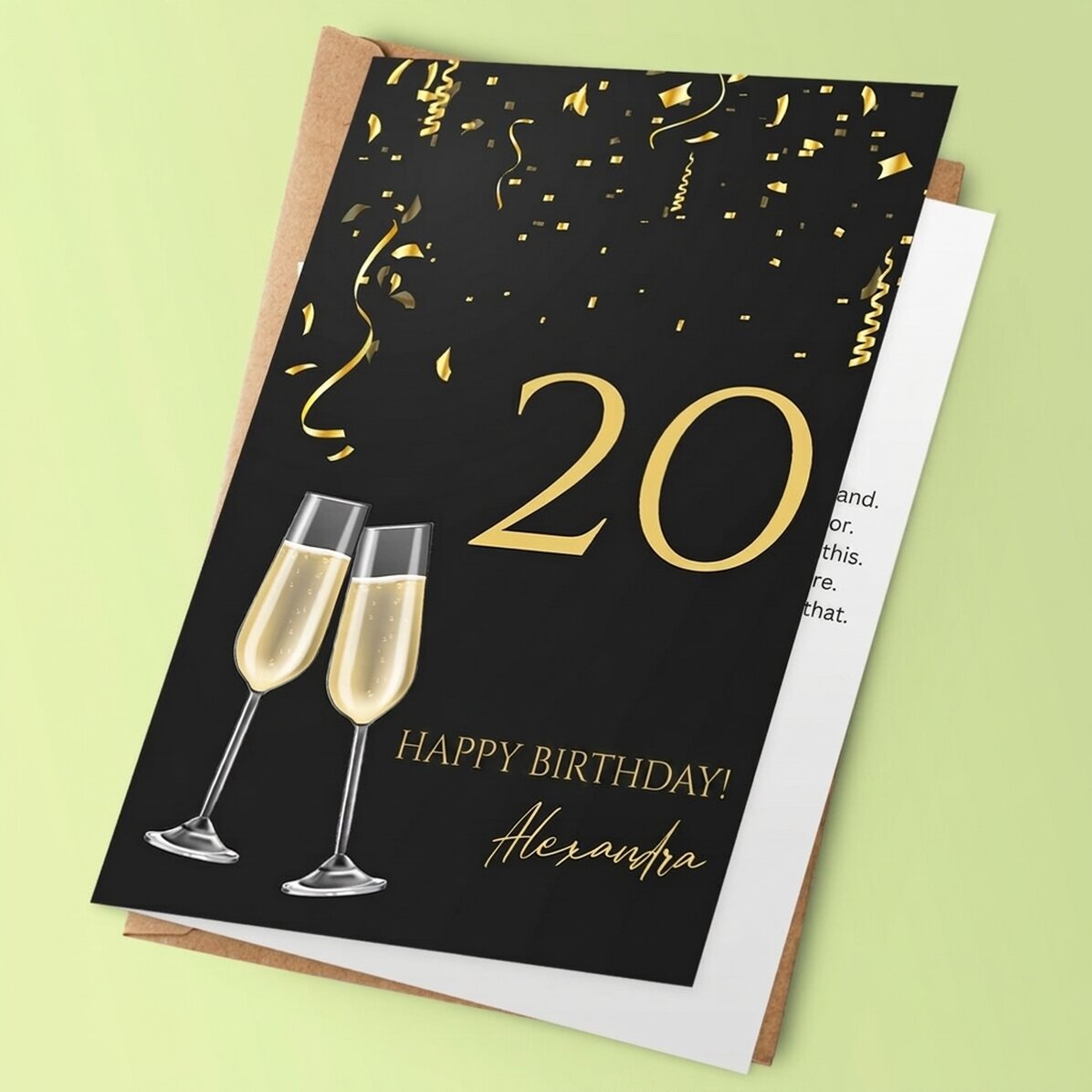 Biglietto di auguri personalizzato con testo per il compleanno - Buon compleanno!