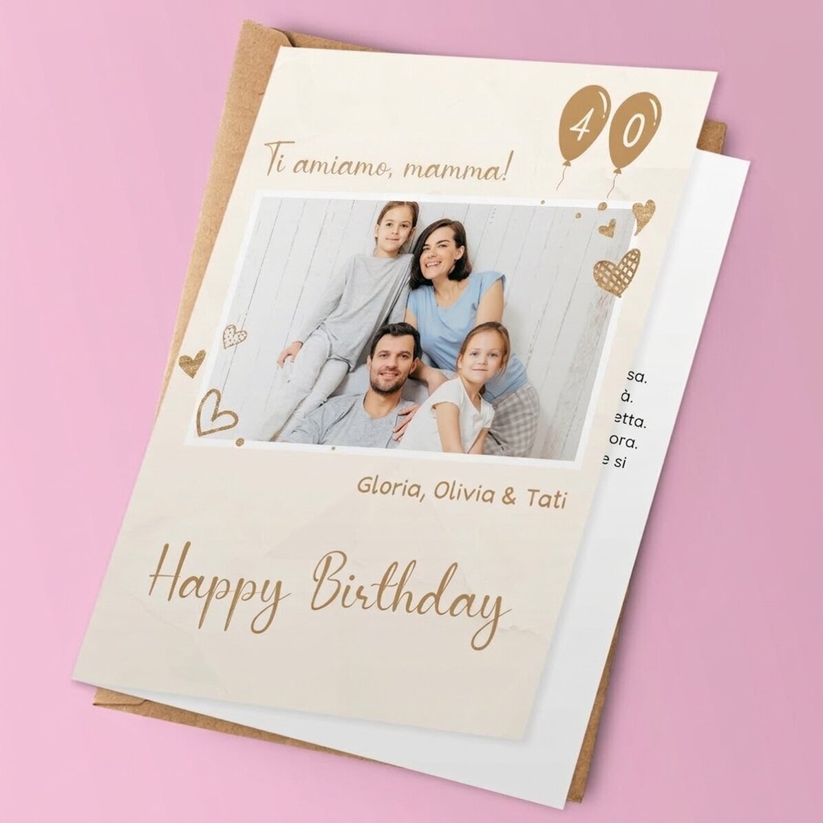 Biglietto di auguri personalizzato con foto e messaggio - Auguri di buon compleanno